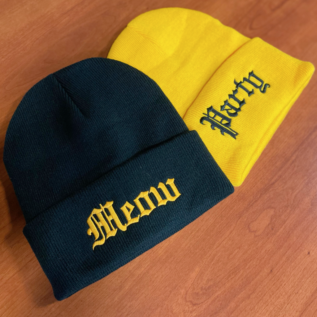 Meow Party! Custom Embroidered Beanies