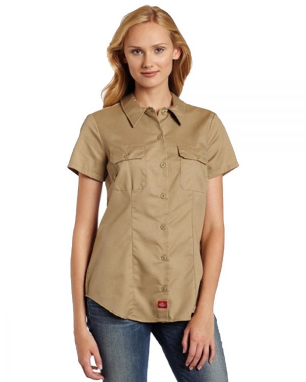 Method Screen Printing and Embroidery - Custom Printed Dickies Ladies Fit Work Shirt