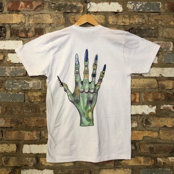 Method Printing - Custom Screen Printed T-Shirt : Pearl Zombie Hand